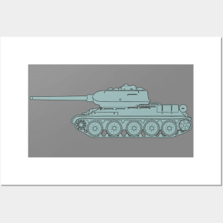 T-34-85 on the side and nothing more Posters and Art